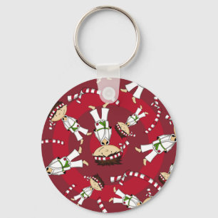 Chaveiro bonito do menino do karaté