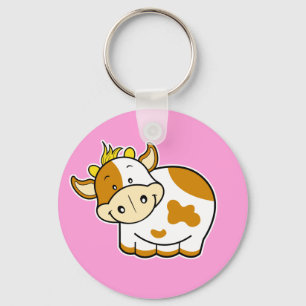 Chaveiro bonito do rosa da vaca