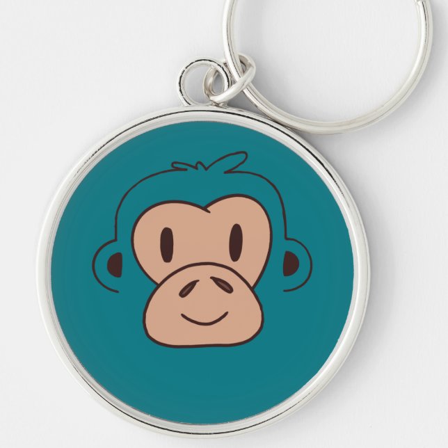 Chaveiro Bonito Macaco-Bebê Face (Frente)