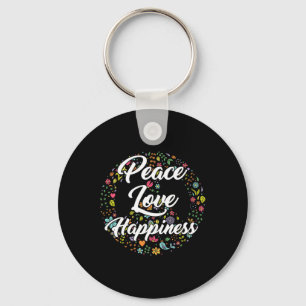 Chaveiro Bonito Mundo Paz Ama Sinal de Felicidade Hippie