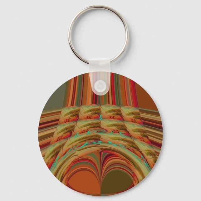 Chaveiro Bonito Ouro Tradicional Africano Brown Motif (Frente)