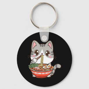 Chaveiro Bonito Ramen Cat Kawaii Anime Comida Japonês Menin