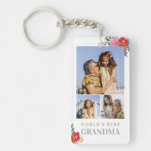 Bonito Red Floral Grandma 3 Fotografia Colagem Cha