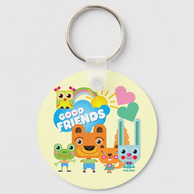Chaveiro Bons amigos dos animais (Frente)