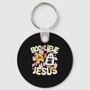Chaveiro Boo Acredite Em Jesus Roupa Divertida De Halloween