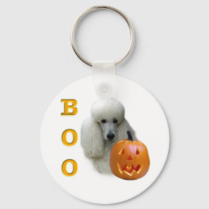 Chaveiro Boo de Poodle Revestido Branco