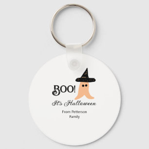 Chaveiro Boo é Halloween do nome da família, fantasma laran