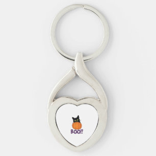 Chaveiro Boo Funny Jolly Cat Pumpkin Peeking Pumpkin parte 