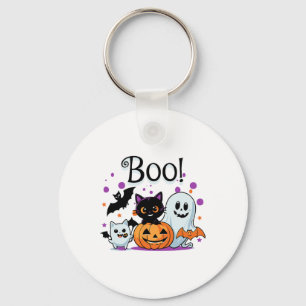 Chaveiro Boo Ghost Pumpkin Cat E Ts Halloween Graphic Wom