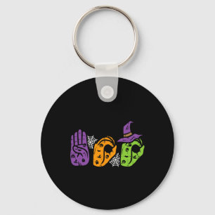 Chaveiro Boo Mãos Símbolo Americano Orgulho Asl Hallowe