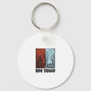 Chaveiro Boo Squad Vintage Halloween Camisa de Abóbora Desi