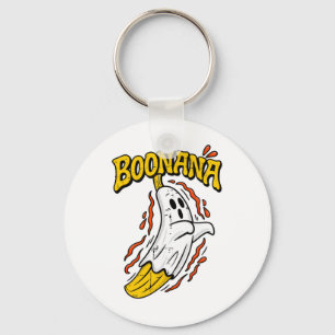 Chaveiro Boonana Fantasma Banana Halloween Bonito