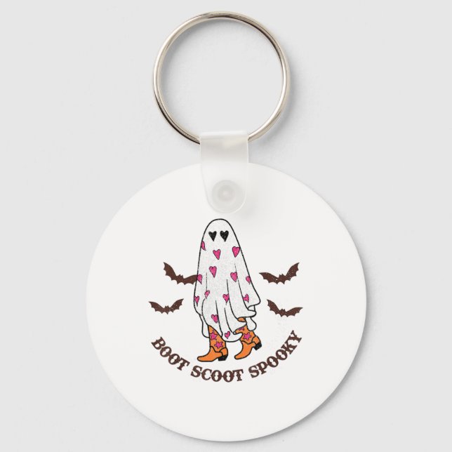 Chaveiro Boot Scoot Spookboy Ghost Groovy Retro Hallow (Frente)