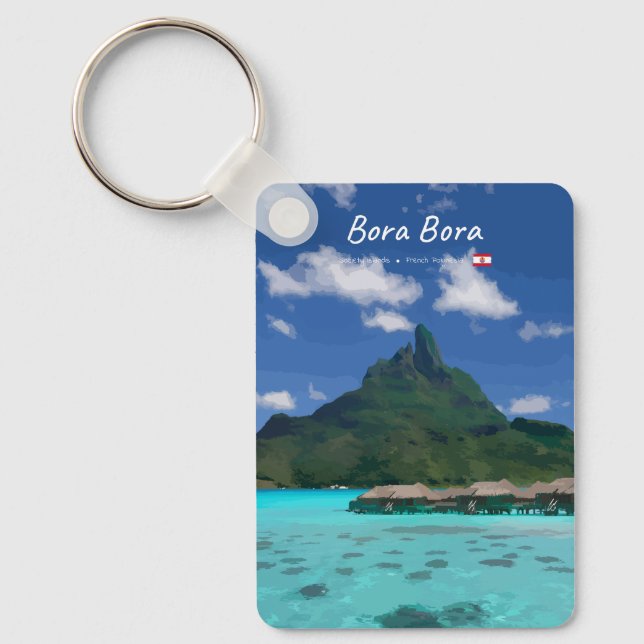 Chaveiro Bora Bora, Polinésia Francesa - Clássico de Resort (Frente)
