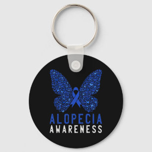 Chaveiro Borboleta Alopecia Azul AA Fita Suprimento
