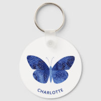 Borboleta Azul Aquarela Personalizada