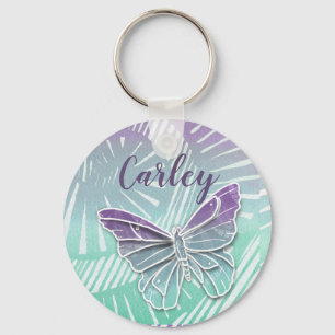 Chaveiro Borboleta bonito Pastel Watercolor Personalizada
