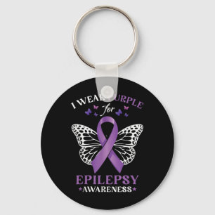Chaveiro Borboleta Cardíaca Eu Visto Roxo Para Epilepsia Aw
