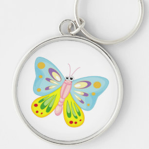 CHAVEIRO BORBOLETA DE CARTÃO COLORIDA