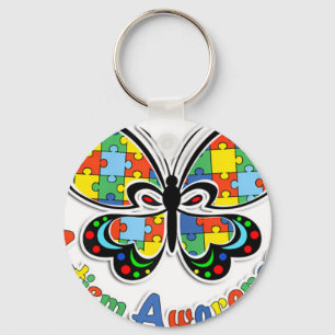 Chaveiro Borboleta de Conscientização do Autismo Esperança