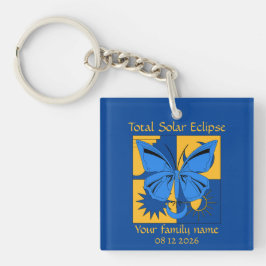 Chaveiro Borboleta de Eclipe Solar Total Personalizada