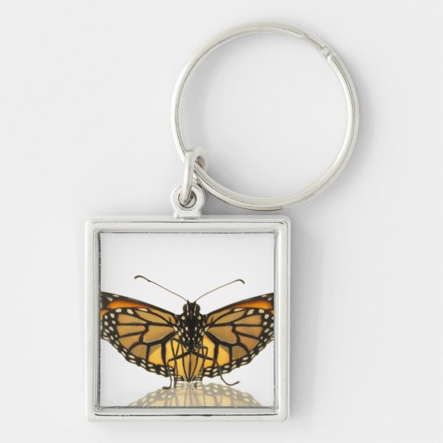 Chaveiro Borboleta de monarca com propagação das asas (Frente)