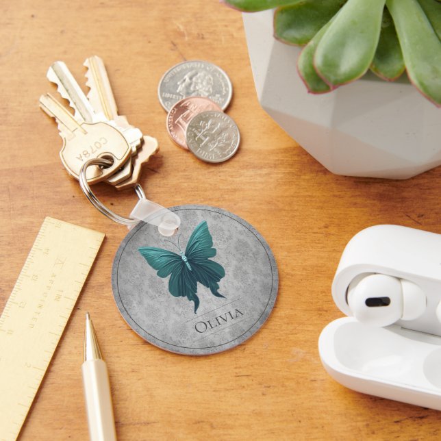 Chaveiro Borboleta de Teal Jeweled (Mesa)