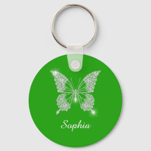 Chaveiro Borboleta Diamante Branco, Nome do Script DIY, Ver