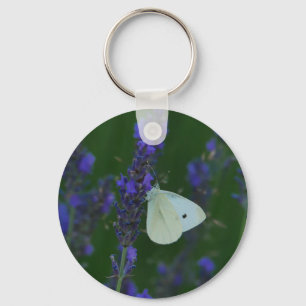 Chaveiro Borboleta em Pingente de Lavanda