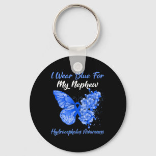Chaveiro Borboleta Eu Visto Azul Para Minha Hidrocefalia Do