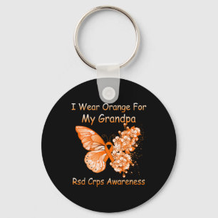 Chaveiro Borboleta Eu Visto Laranja Para O Meu Avô Rsd Crps