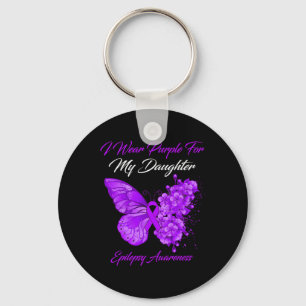 Chaveiro Borboleta Eu Visto Roxo Para Minha Filha Epilepsia