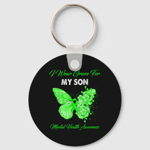 Chaveiro Borboleta Eu Visto Verde Para Meu Filho Saúde Ment