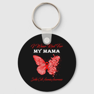 Chaveiro Borboleta Eu Visto Vermelho Para A Minha Mãe Célul