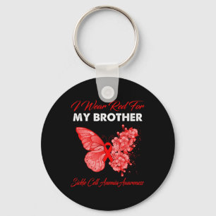 Chaveiro Borboleta Eu Visto Vermelho Para Meu Irmão Célula