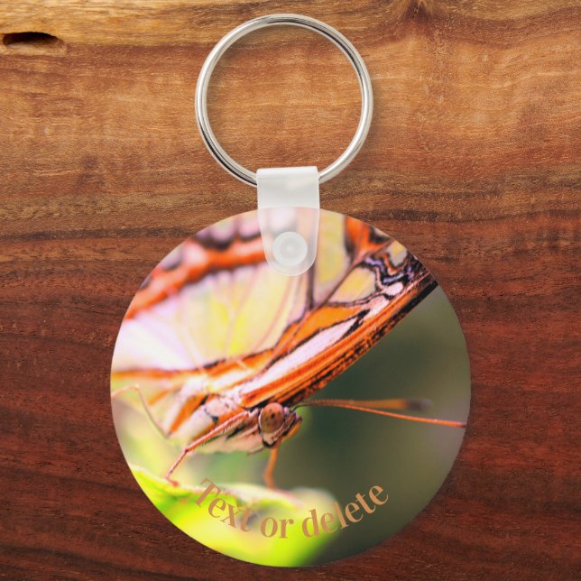 Chaveiro Borboleta Face Natureza Personalizada (Frente)