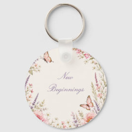 Chaveiro Borboleta Floral Personalizada