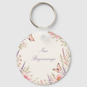 Chaveiro Borboleta Floral Personalizada