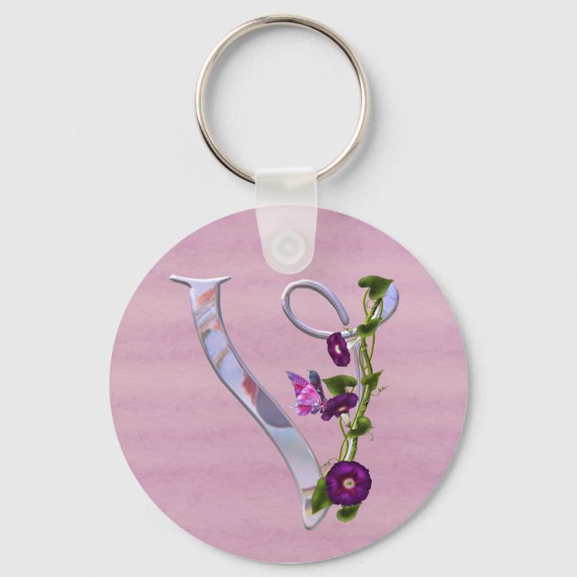 Chaveiro Borboleta Inicial V (Frente)