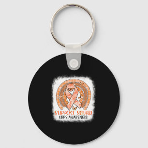 Chaveiro Borboleta Laranja Arco-Íris Suporte Quadrado Crps