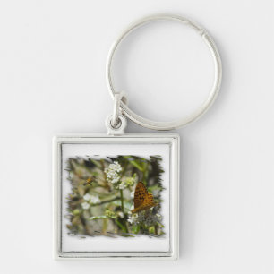 Chaveiro Borboleta Laranja e Abelha