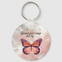 Borboleta Monarca Laranja Rústica com Dito