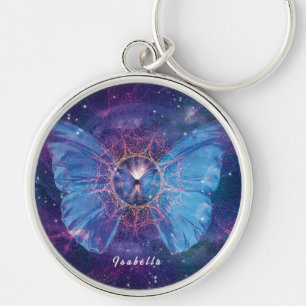 Chaveiro Borboleta Morpho / Galaxy Mandala
