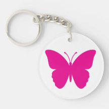 Borboleta Rosa Quente Menina Acrílica