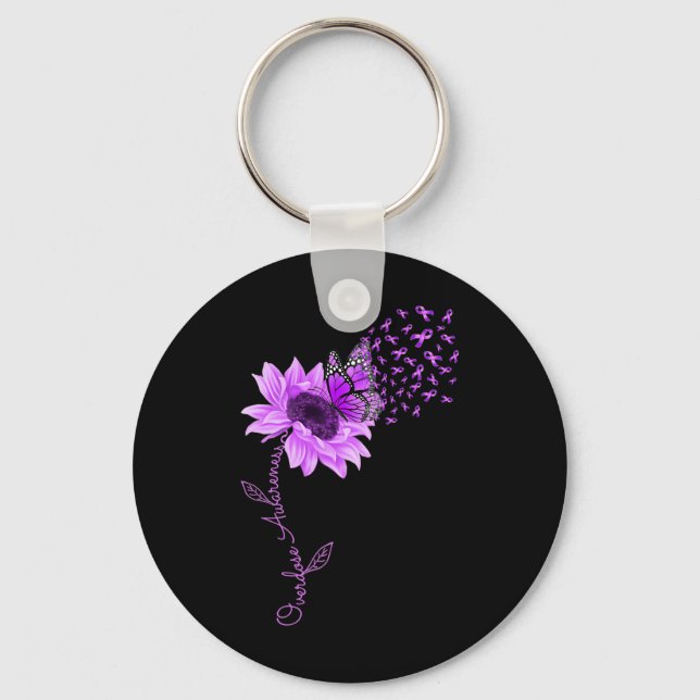 Chaveiro Borboleta Roxo Fita Roxo Awarene Sobredosagem de G (Frente)
