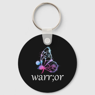 Chaveiro Borboleta Semicolon Warrior e Prevenção ao Suicídi
