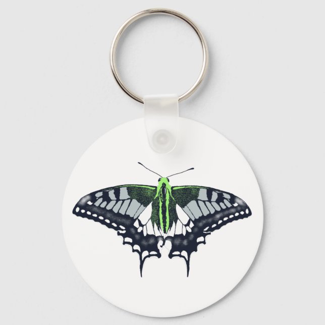 Chaveiro Borboleta Swallowtail de Sinalizador Agender (Frente)