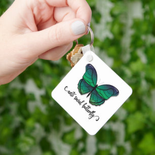 Chaveiro Borboleta Verde Anti-Social