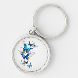 Chaveiro Borboletas Azuis Morpho