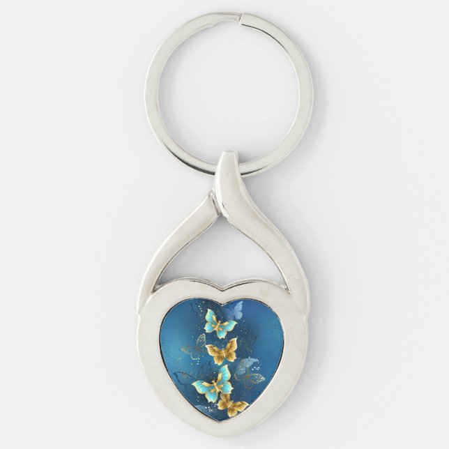 Chaveiro Borboletas de ouro (Frente)